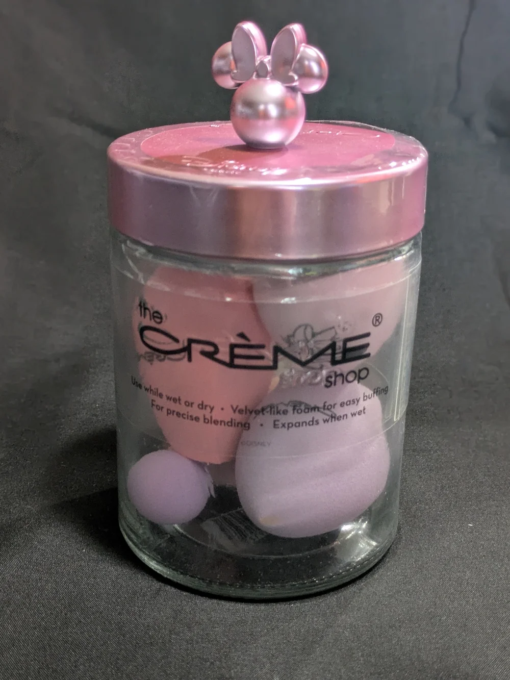 The Crème Shop x Disney Minnie Mouse Makeup Sponges In Vanity Container NWT